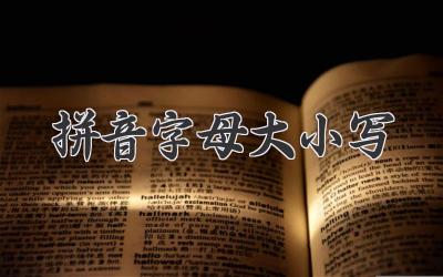 拼音字母大小写