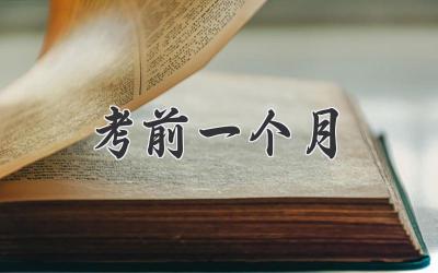 考前一个月
