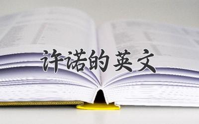 许诺的英文
