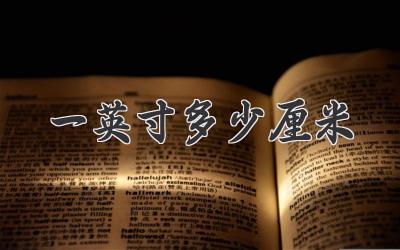 一英寸多少厘米