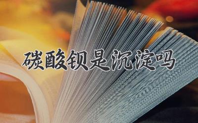 碳酸钡是沉淀吗