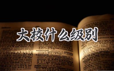大校什么级别