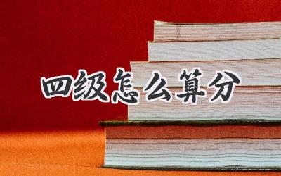 四级怎么算分