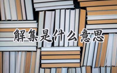解集是什么意思