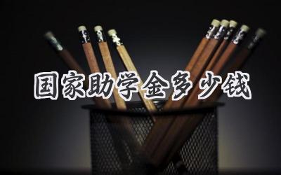 国家助学金多少钱