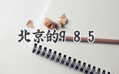 北京的985
