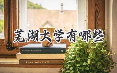 芜湖大学有哪些