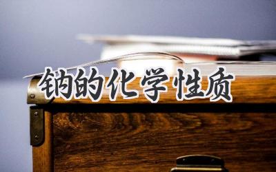 钠的化学性质