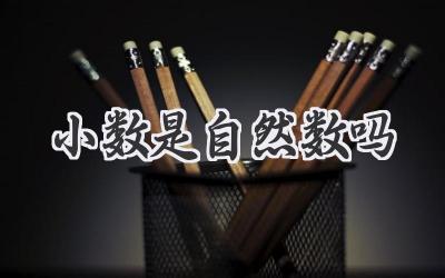 小数是自然数吗