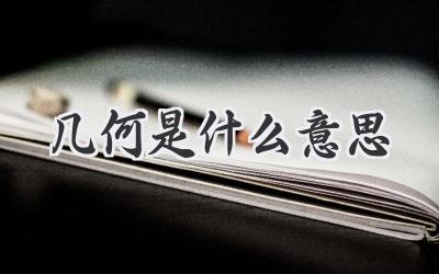 几何是什么意思