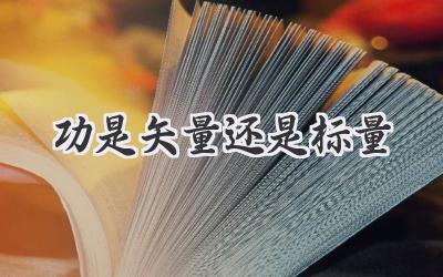 功是矢量还是标量