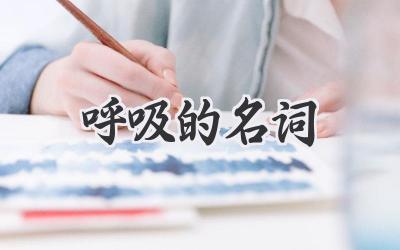 呼吸的名词
