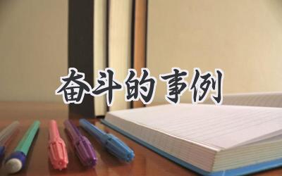 奋斗的事例