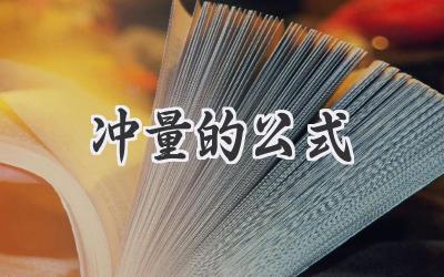 冲量的公式