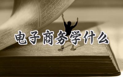 电子商务学什么