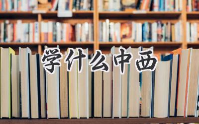 学什么中西