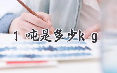 1吨是多少kg