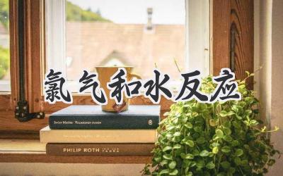 氯气和水反应