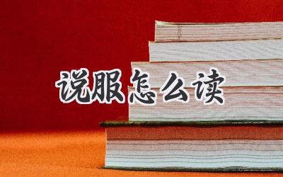 说服怎么读