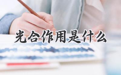 光合作用是什么