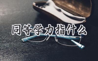 同等学力指什么
