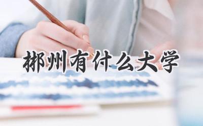 郴州有什么大学