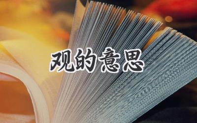 观的意思