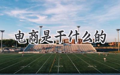 电商是干什么的