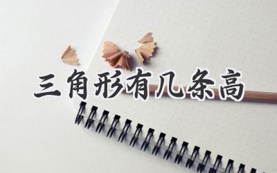 三角形有几条高