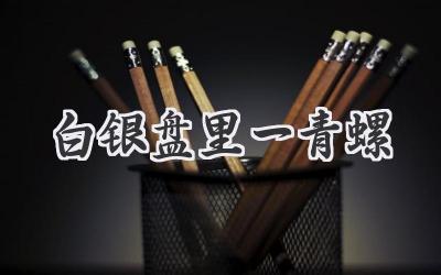 白银盘里一青螺