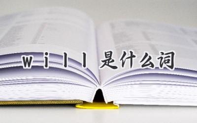 will是什么词