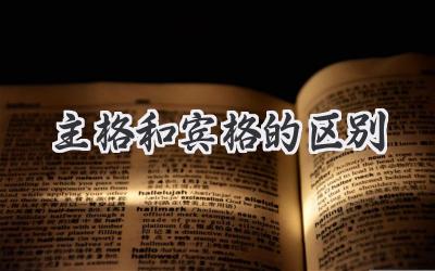 主格和宾格的区别