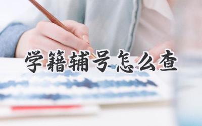 学籍辅号怎么查