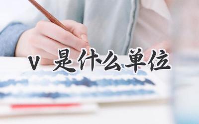 v是什么单位