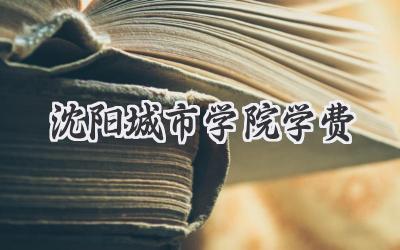 沈阳城市学院学费