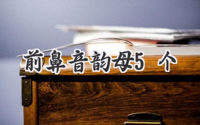 前鼻音韵母5个