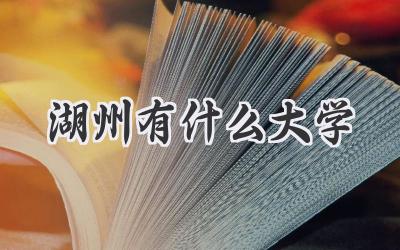 湖州有什么大学