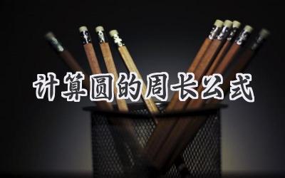 计算圆的周长公式