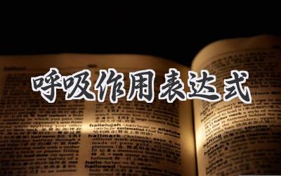 呼吸作用表达式