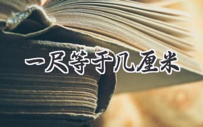 一尺等于几厘米