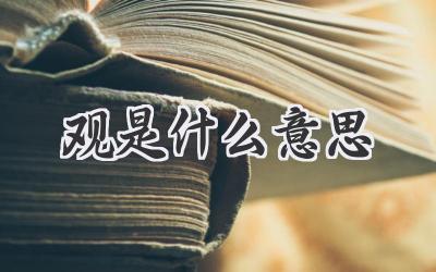 观是什么意思