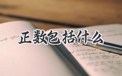 正数包括什么