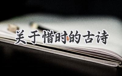 关于惜时的古诗