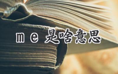me是啥意思