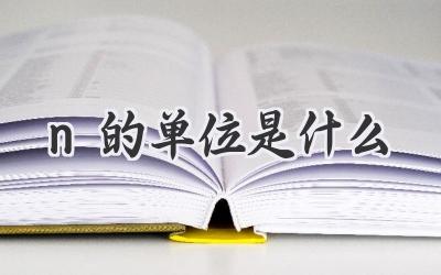 n的单位是什么