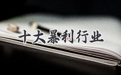 十大暴利行业