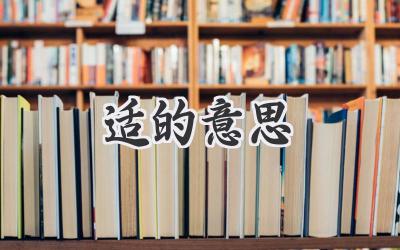 适的意思