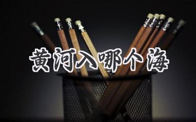 黄河入哪个海