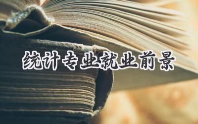 统计专业就业前景