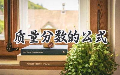 质量分数的公式